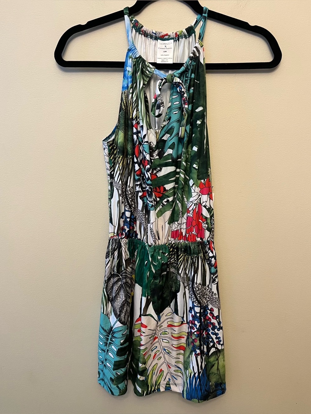 NWT Christian Lacroix x Swiminista Carefree Mini Dress Size Small Jardin Exochic